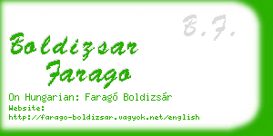 boldizsar farago business card